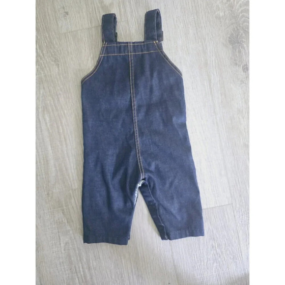 Health Tex Vintage Boys Chambray Denim Jean USA VTG Overalls Baby 12 M - Picture 9 of 9